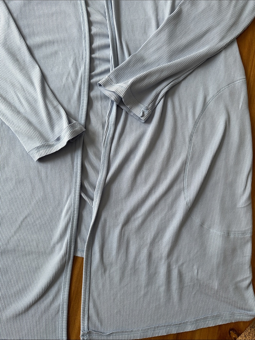 Free People Blue Ribbed Lounge Cardigan Robe - Picture 6 of 9